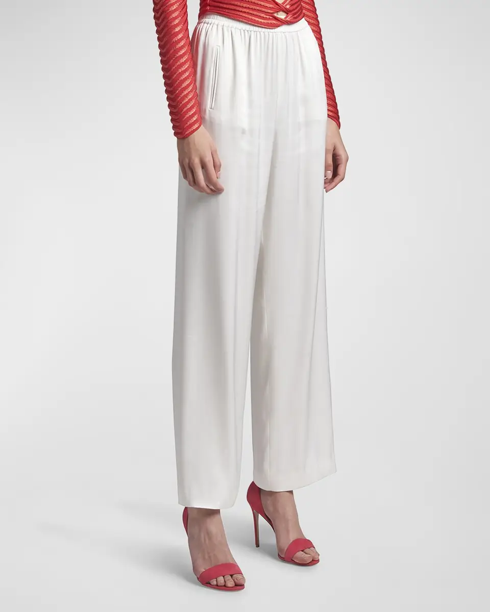 Giorgio Armani Silk Relaxed-Leg Trousers | Thumbnail 3 Giorgio Armani Silk Relaxed-Leg Trousers | Thumbnail 3