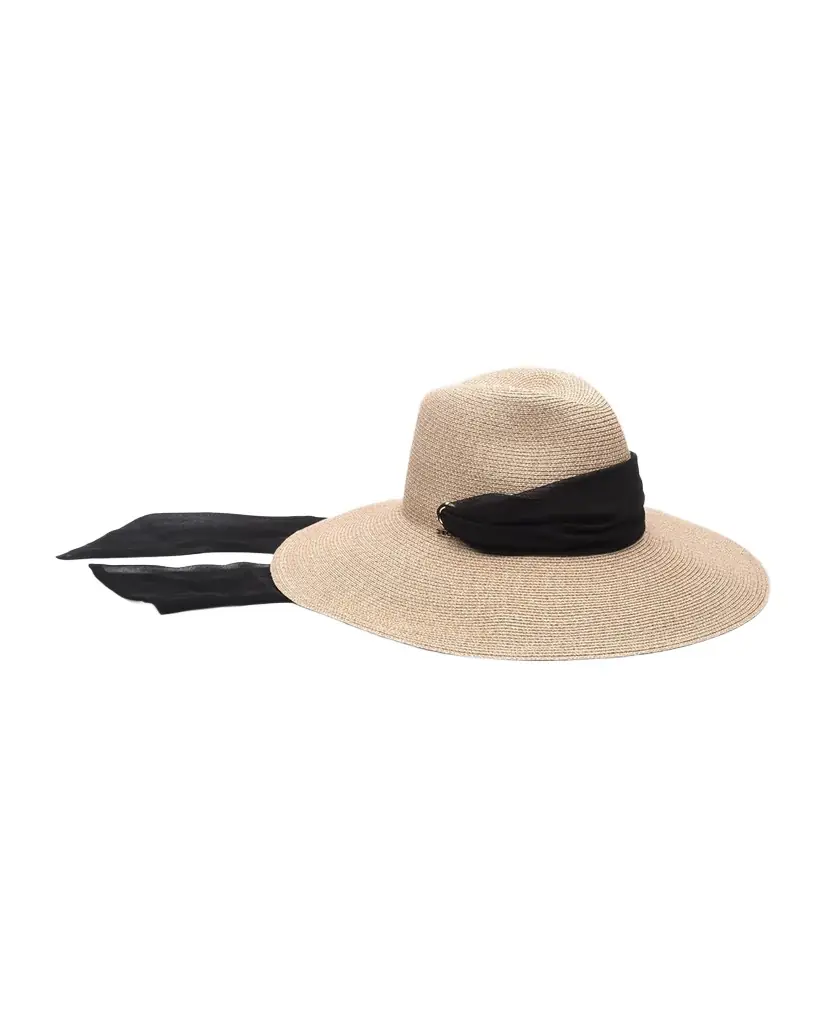 Eugenia Kim Cassidy Straw Fedora Hat w/ Chiffon Scarf | Image 1 Eugenia Kim Cassidy Straw Fedora Hat w/ Chiffon Scarf | Image 1