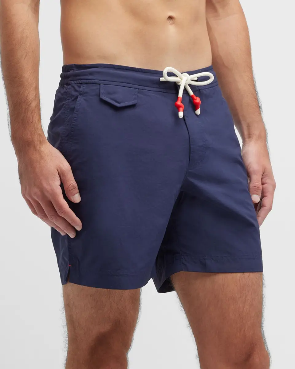 Men's Drawstring Mid-Length Swim Shorts Men's Drawstring Mid-Length Swim Shorts