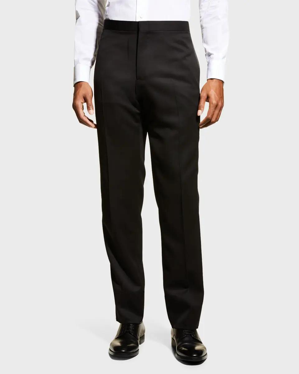 Brioni Men's Wool Tuxedo Pants | Thumbnail 4 Brioni Men's Wool Tuxedo Pants | Thumbnail 4