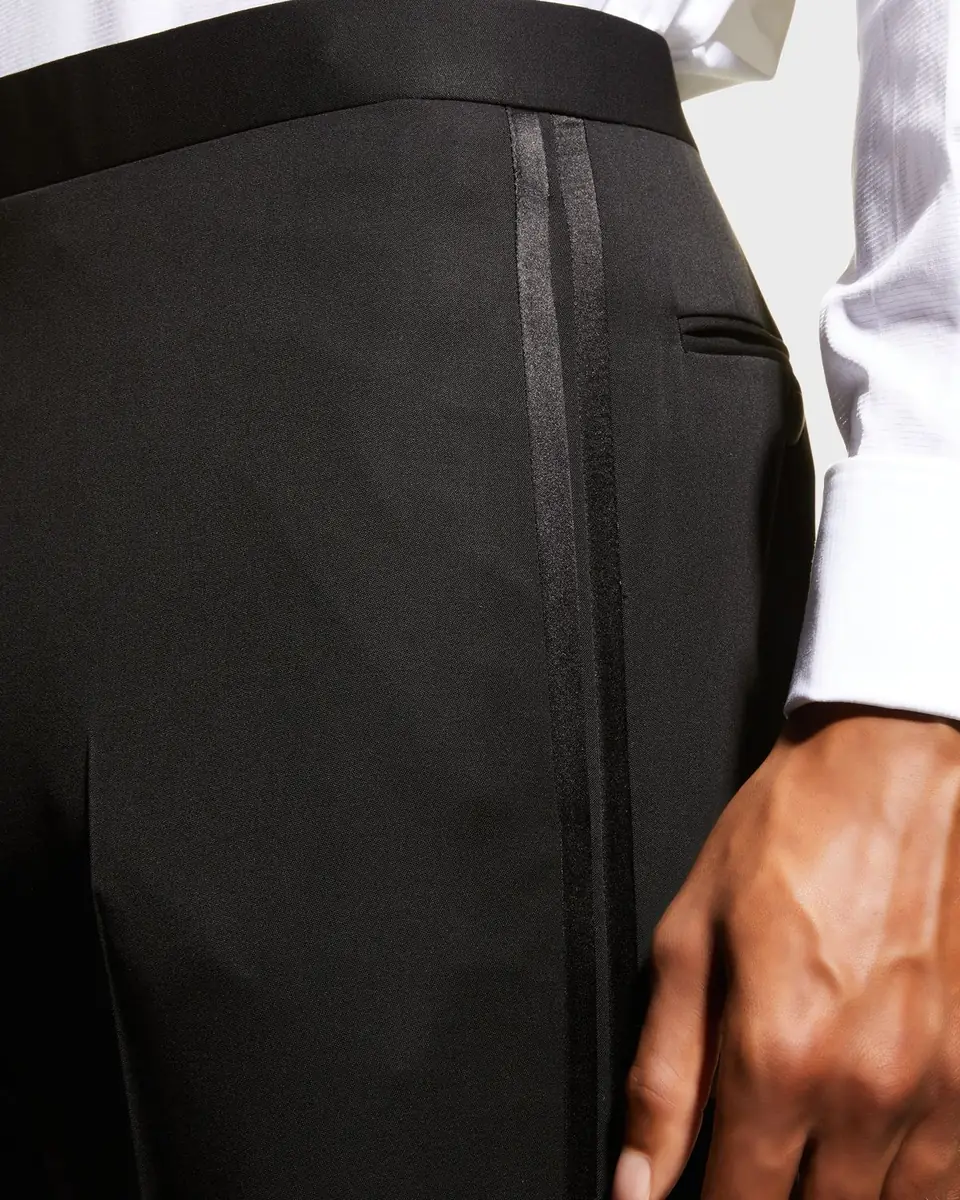 Brioni Men's Wool Tuxedo Pants | Thumbnail 5 Brioni Men's Wool Tuxedo Pants | Thumbnail 5