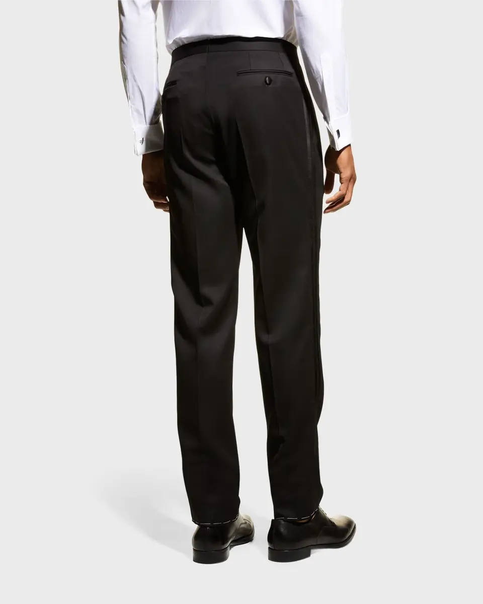 Brioni Men's Wool Tuxedo Pants | Thumbnail 6 Brioni Men's Wool Tuxedo Pants | Thumbnail 6