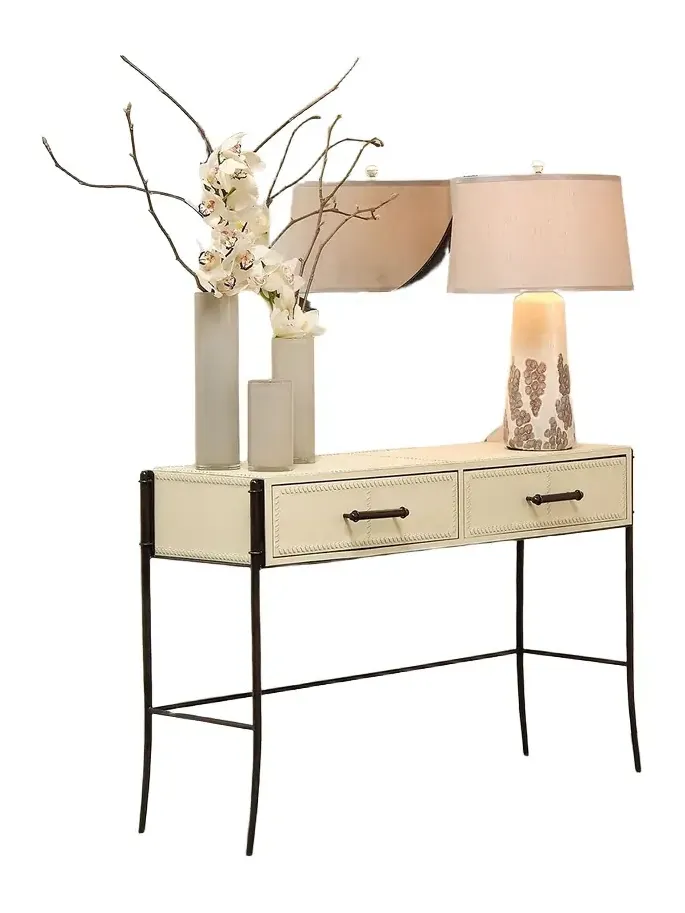 Jamie Young Nevado Leather Console Table