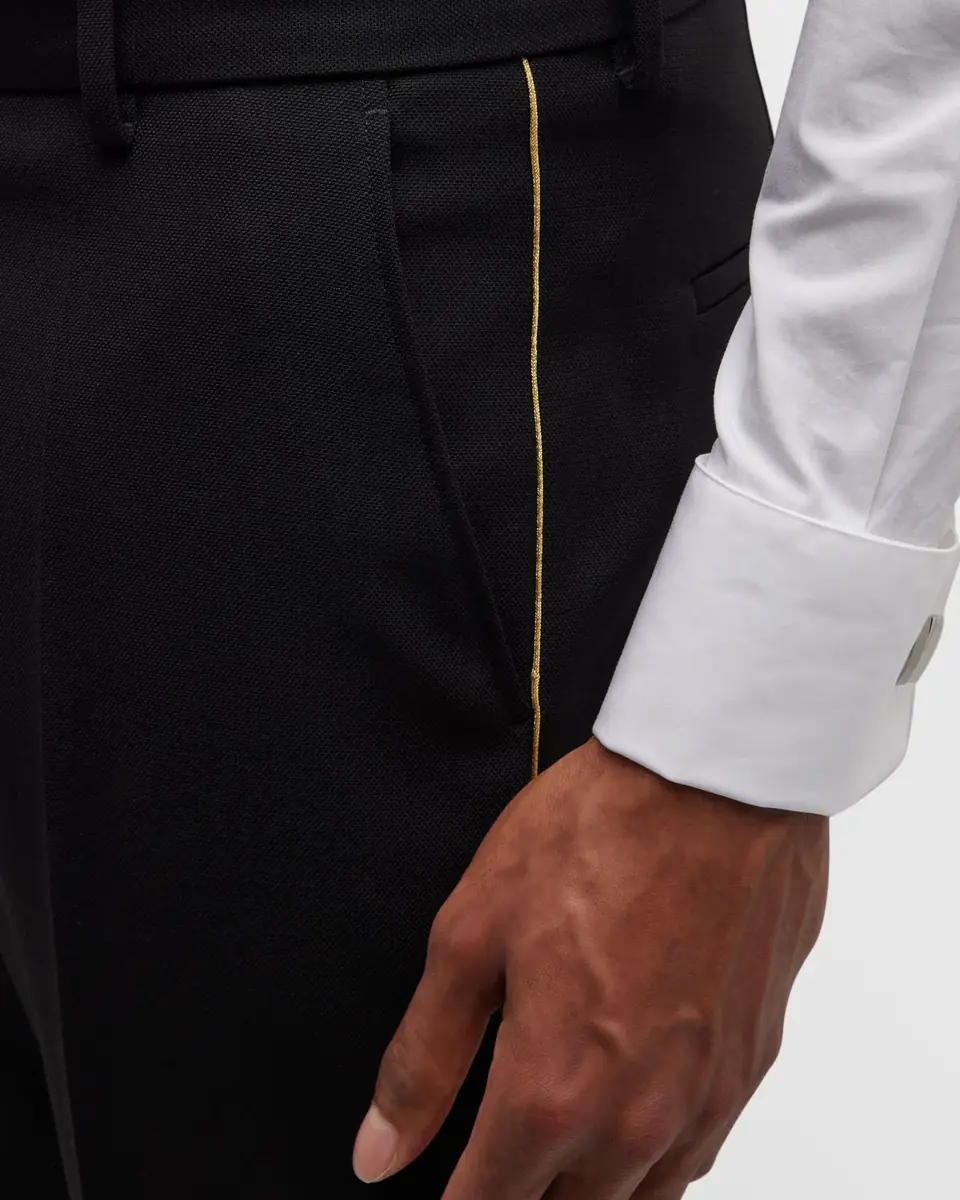 BOSS Men's Wool-Blend Solid Tuxedo Pants | Thumbnail 5 BOSS Men's Wool-Blend Solid Tuxedo Pants | Thumbnail 5
