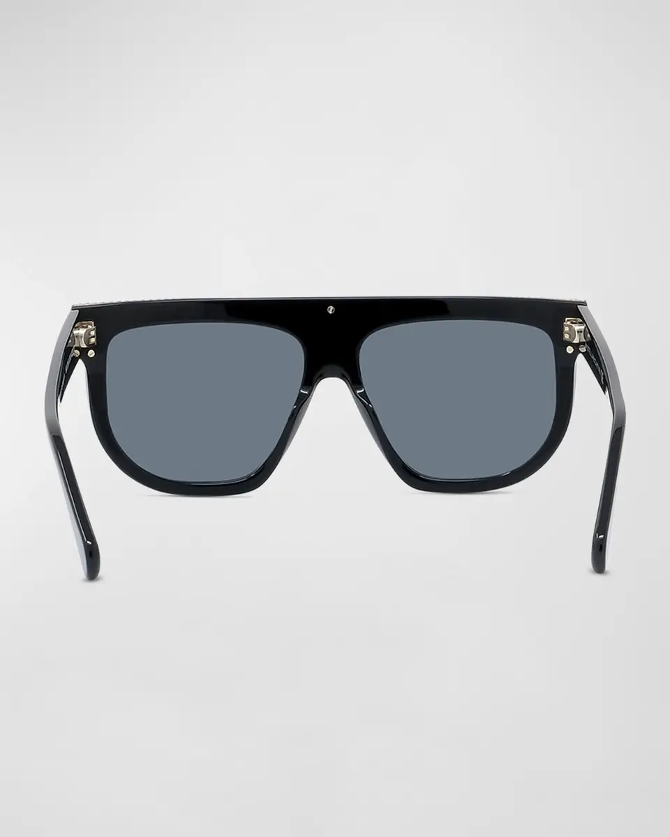 Stella McCartney Bio-Acetate Aviator Sunglasses w/ Chain Strap | Thumbnail 4 Stella McCartney Bio-Acetate Aviator Sunglasses w/ Chain Strap | Thumbnail 4