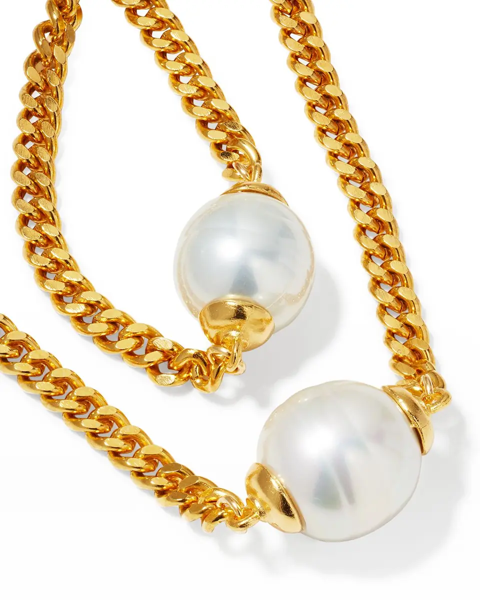 Ben-Amun Double-Strand Pearly Chain Necklace | Thumbnail 3