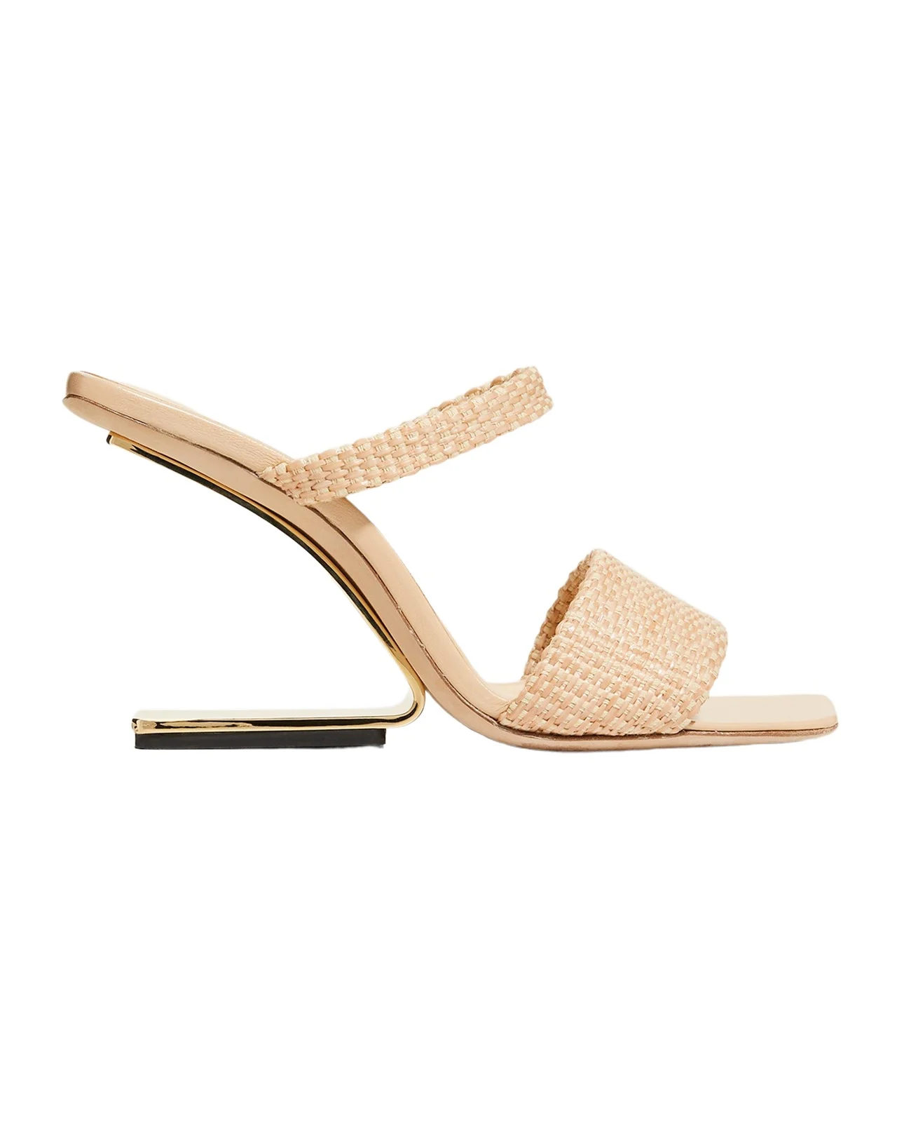 Rene Woven Cantilevered Heel Sandals