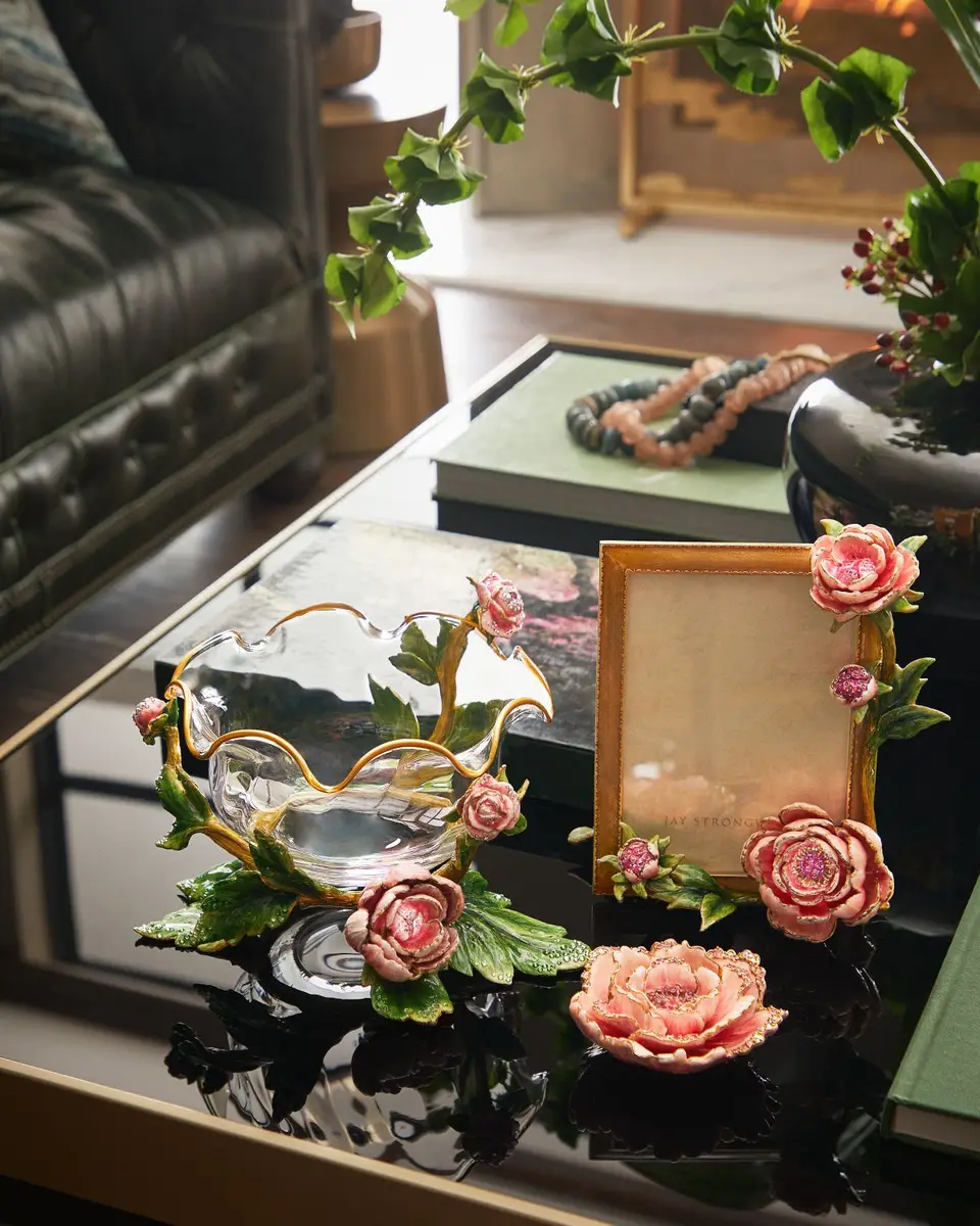 Jay Strongwater Peony Photo Frame, 5" x 7" | Thumbnail 3 Jay Strongwater Peony Photo Frame, 5" x 7" | Thumbnail 3