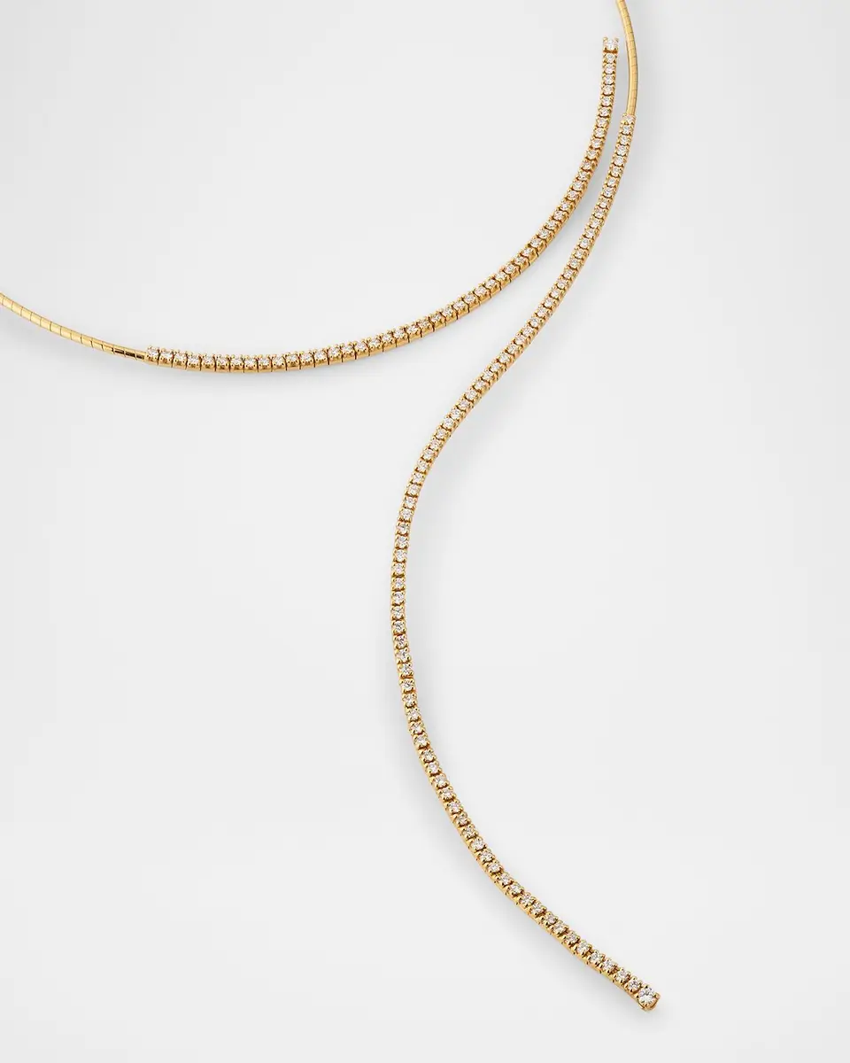 Mattia Cielo 18k Yellow Gold Diamond Wrap Necklace | Thumbnail 2