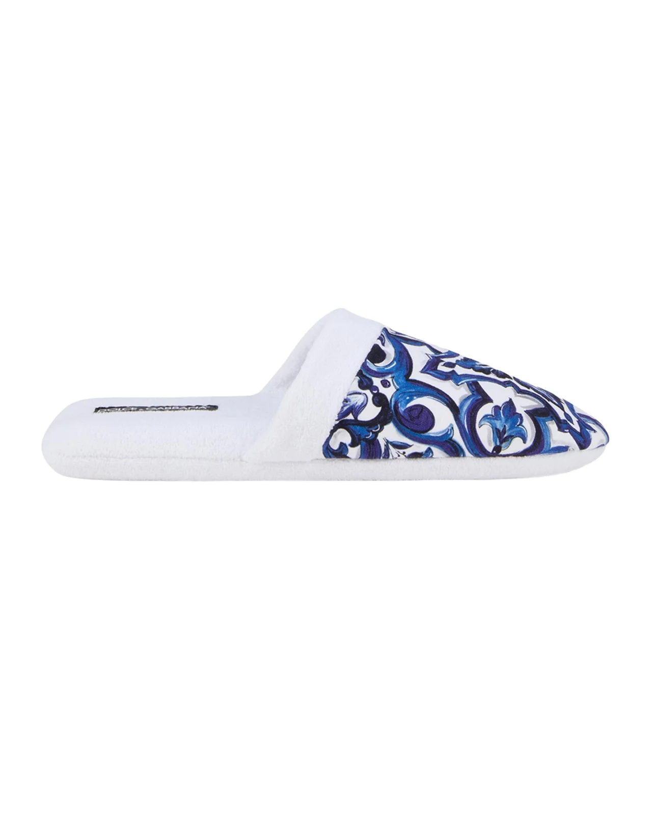 Men's Majolica-Print Cotton Slippers