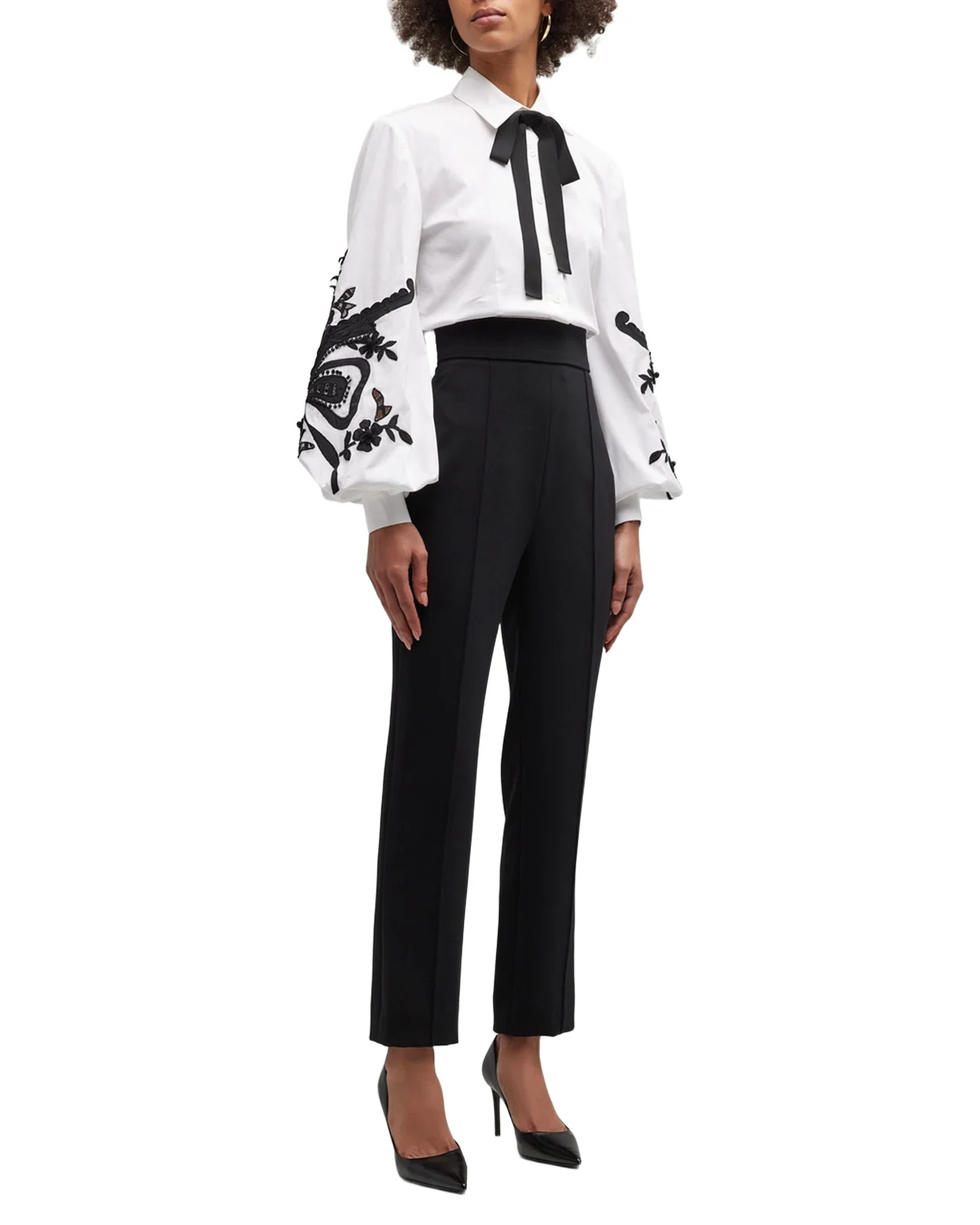 High-Rise Skinny-Leg Ankle Crepe Pants