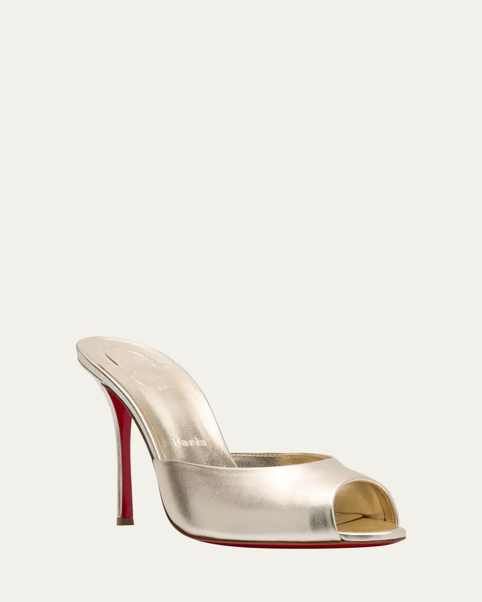 Christian Louboutin 100mm Me Dolly Metallic Slide Sandals | Thumbnail 3 Christian Louboutin 100mm Me Dolly Metallic Slide Sandals | Thumbnail 3