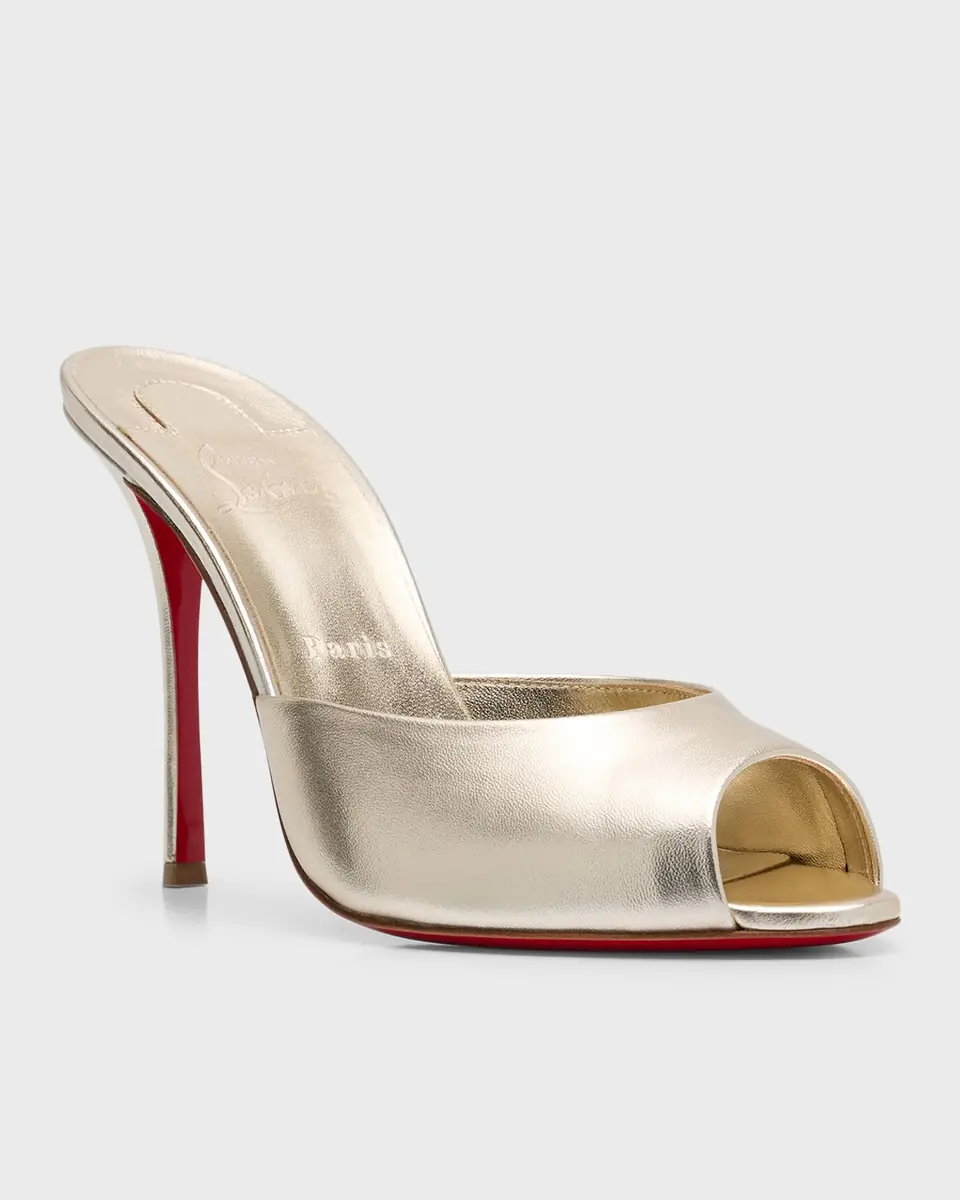 Christian Louboutin 100mm Me Dolly Metallic Slide Sandals | Thumbnail 7 Christian Louboutin 100mm Me Dolly Metallic Slide Sandals | Thumbnail 7