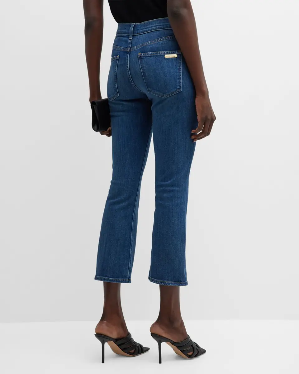St. John Cropped Stretch Denim Flare Jeans | Thumbnail 3 St. John Cropped Stretch Denim Flare Jeans | Thumbnail 3