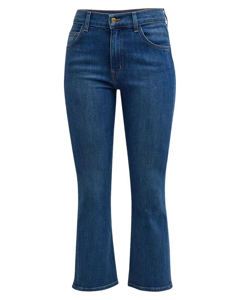 St. John Cropped Stretch Denim Flare Jeans | Image 1 St. John Cropped Stretch Denim Flare Jeans | Image 1