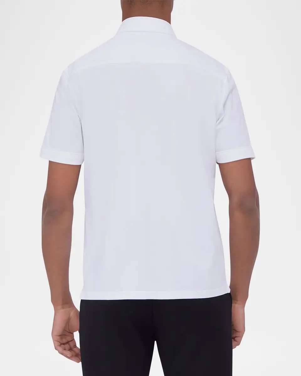 Bugatchi Men's OoohCotton Short-Sleeve Shirt with Chest Pockets | Thumbnail 2 Bugatchi Men's OoohCotton Short-Sleeve Shirt with Chest Pockets | Thumbnail 2