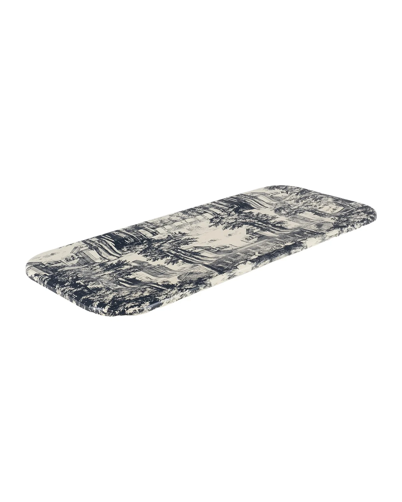 FORNASETTI Tray 25X60cm - Giardino Settecentesco Blue Ivory