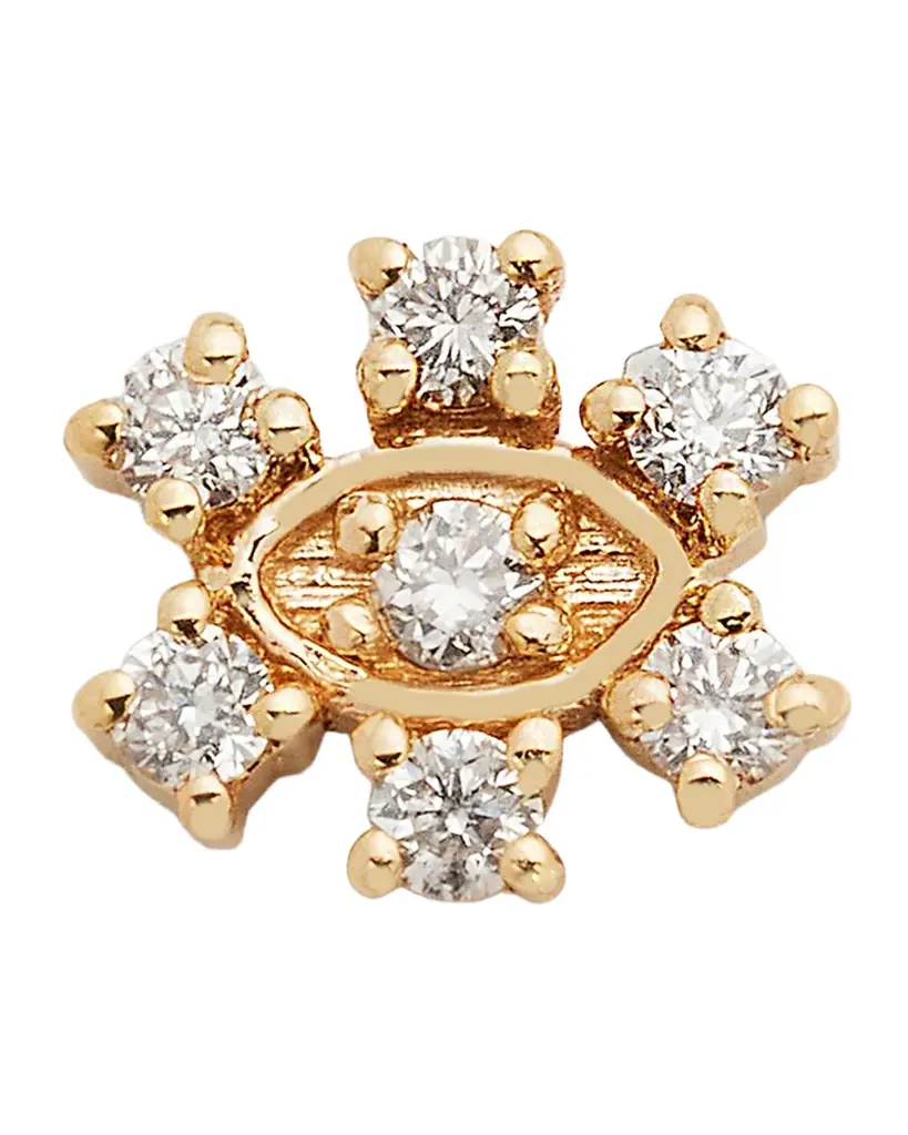 Sydney Evan 14k Gold Diamond Marquise Eye Single Stud Earring | Image 1 Sydney Evan 14k Gold Diamond Marquise Eye Single Stud Earring | Image 1