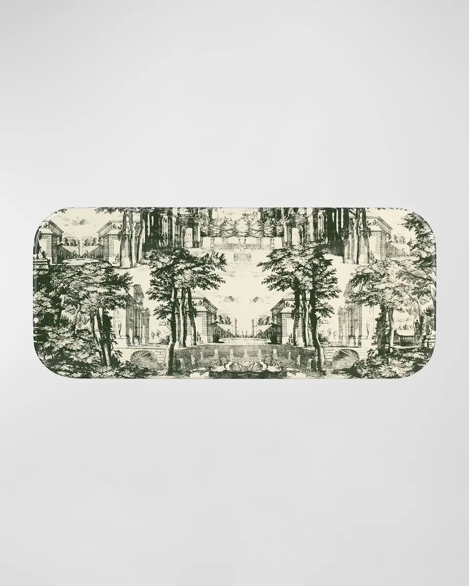 FORNASETTI Tray 25X60cm - Giardino Settecentesco Green Ivory | Thumbnail 2 FORNASETTI Tray 25X60cm - Giardino Settecentesco Green Ivory | Thumbnail 2