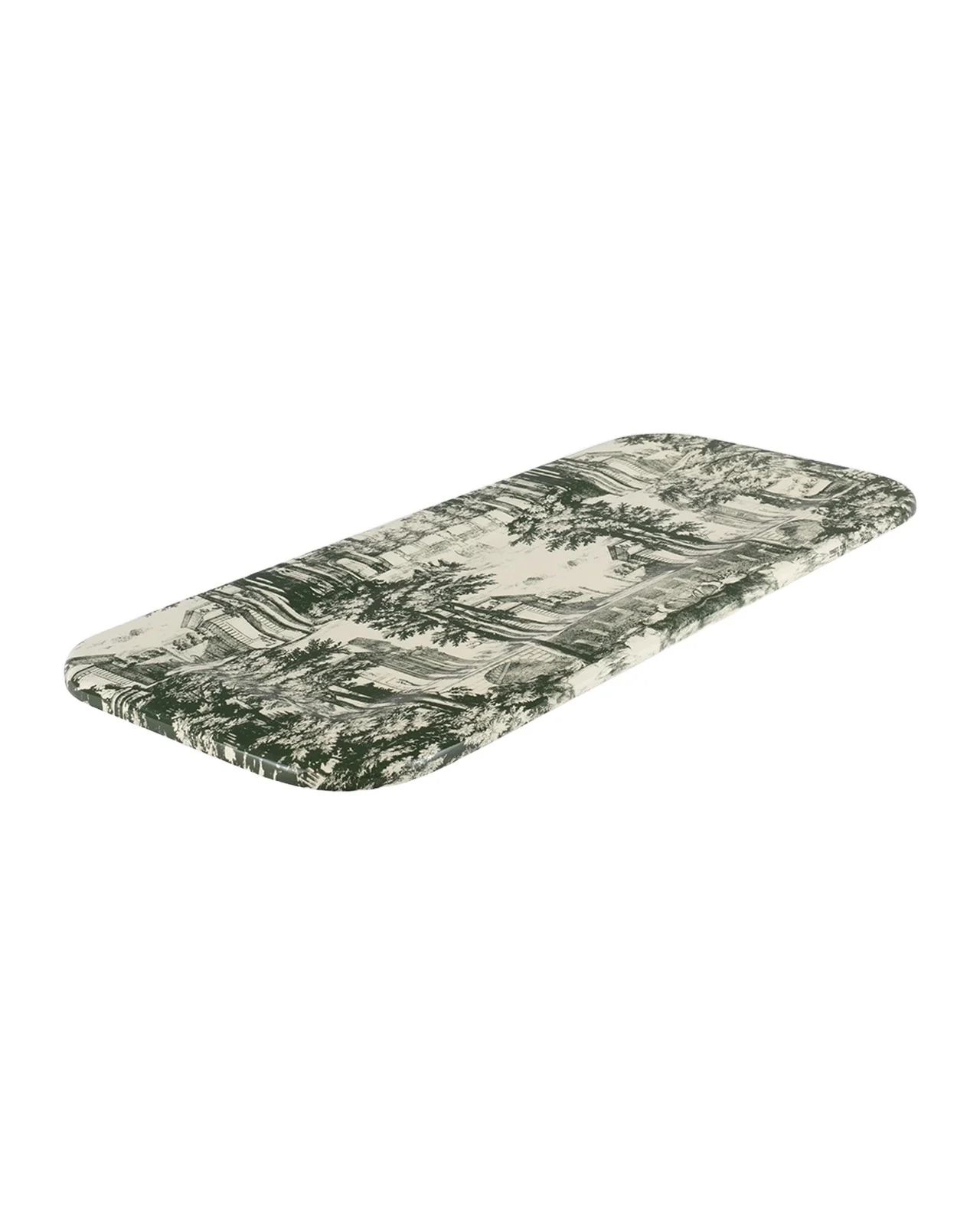 FORNASETTI Tray 25X60cm - Giardino Settecentesco Green Ivory