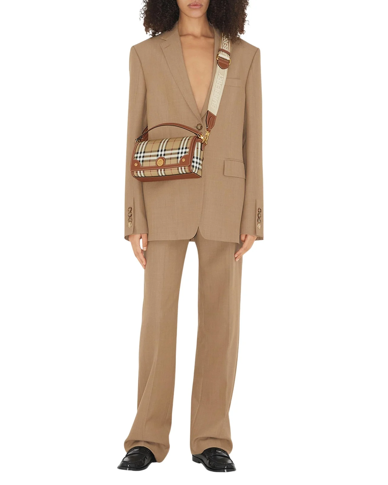 Note Small Check Top-Handle Bag
