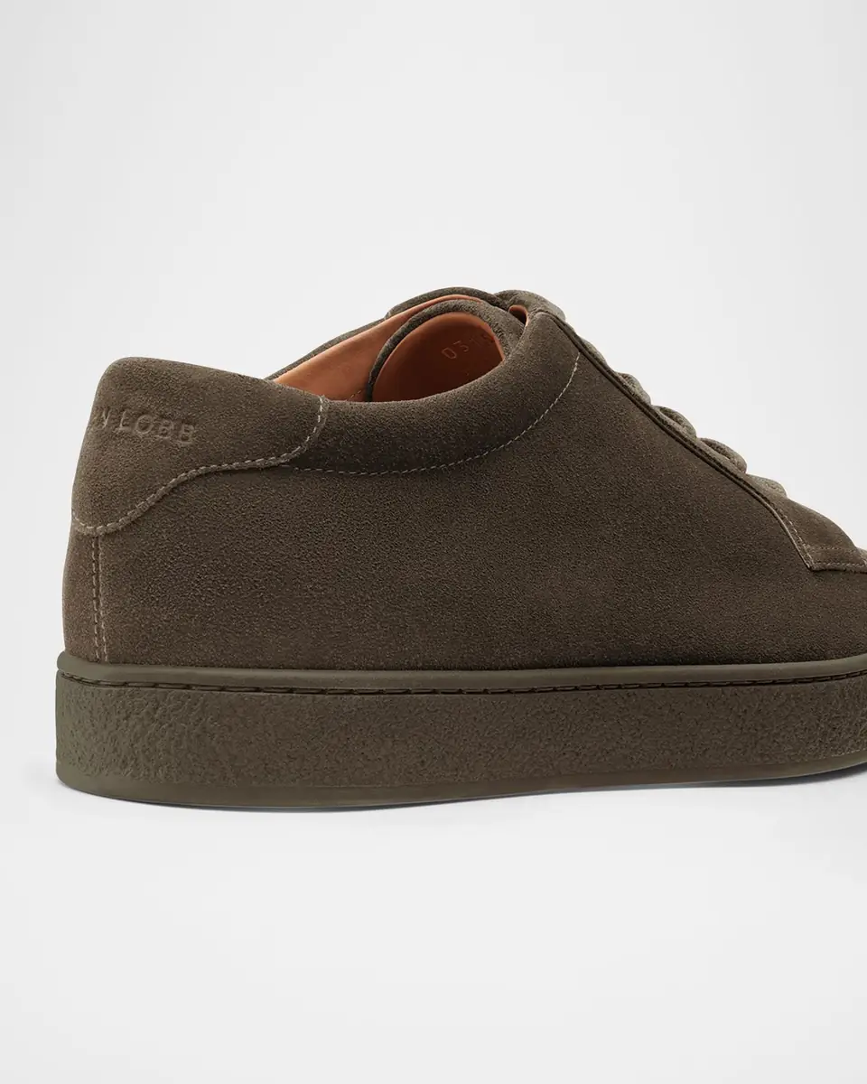 John Lobb Men's Molton Suede Low-Top Sneakers | Thumbnail 3 John Lobb Men's Molton Suede Low-Top Sneakers | Thumbnail 3