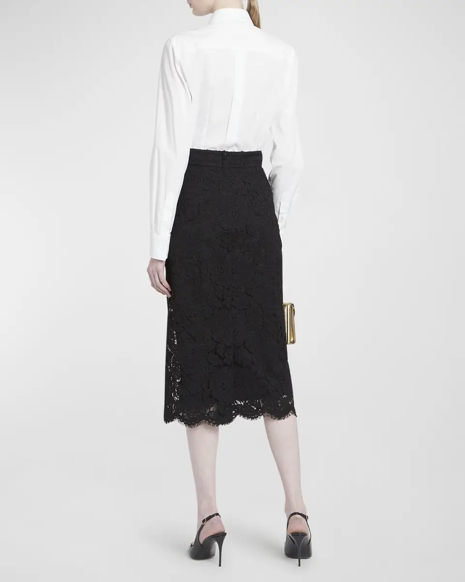 Dolce & Gabbana Lace Scalloped-Hem Midi Skirt | Thumbnail 2 Dolce & Gabbana Lace Scalloped-Hem Midi Skirt | Thumbnail 2