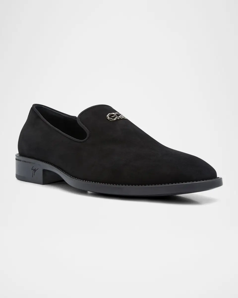 Giuseppe Zanotti Men's Sorrento 15 Suede Loafers | Thumbnail 2