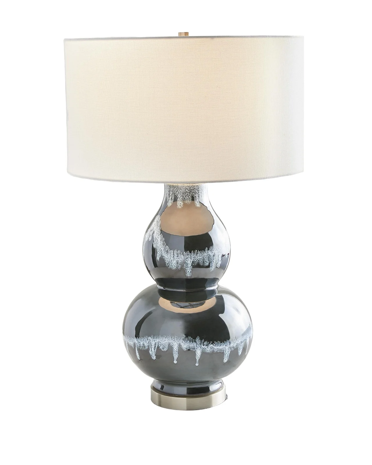 John-Richard Collection Navy Blue Rain Ceramic Table Lamp