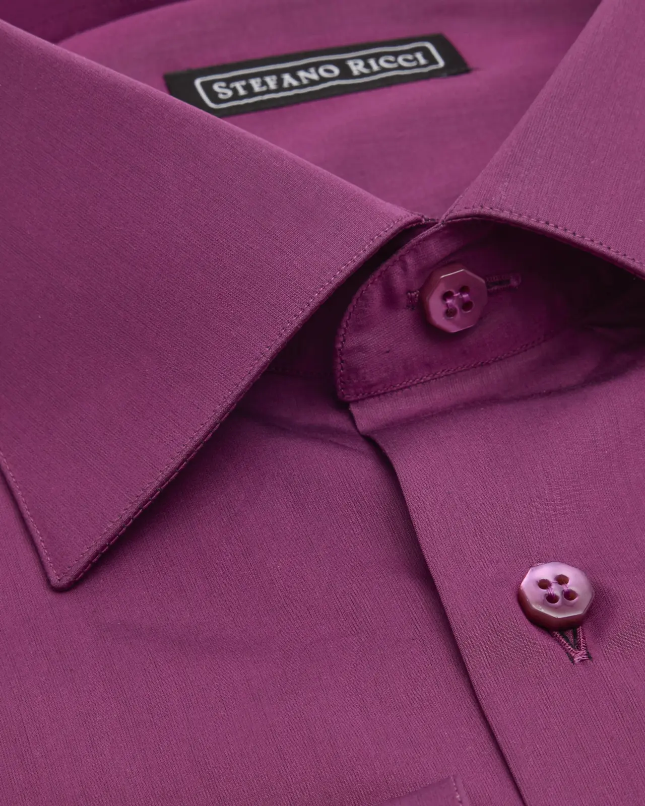 Men's Solid Barrel-Cuff Dress Shirt