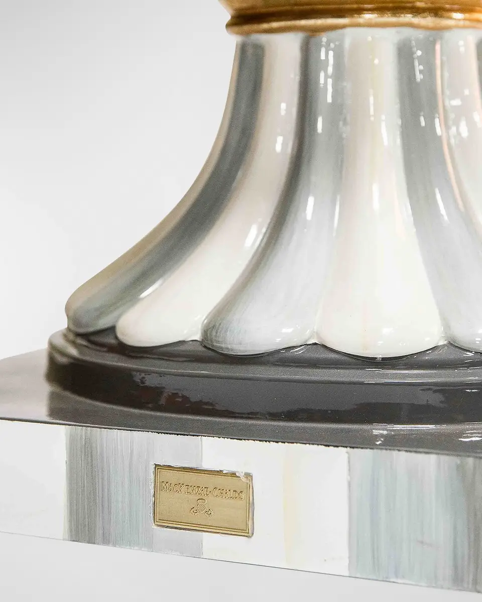 MacKenzie-Childs Sterling Check Pedestal Urn | Thumbnail 2 MacKenzie-Childs Sterling Check Pedestal Urn | Thumbnail 2