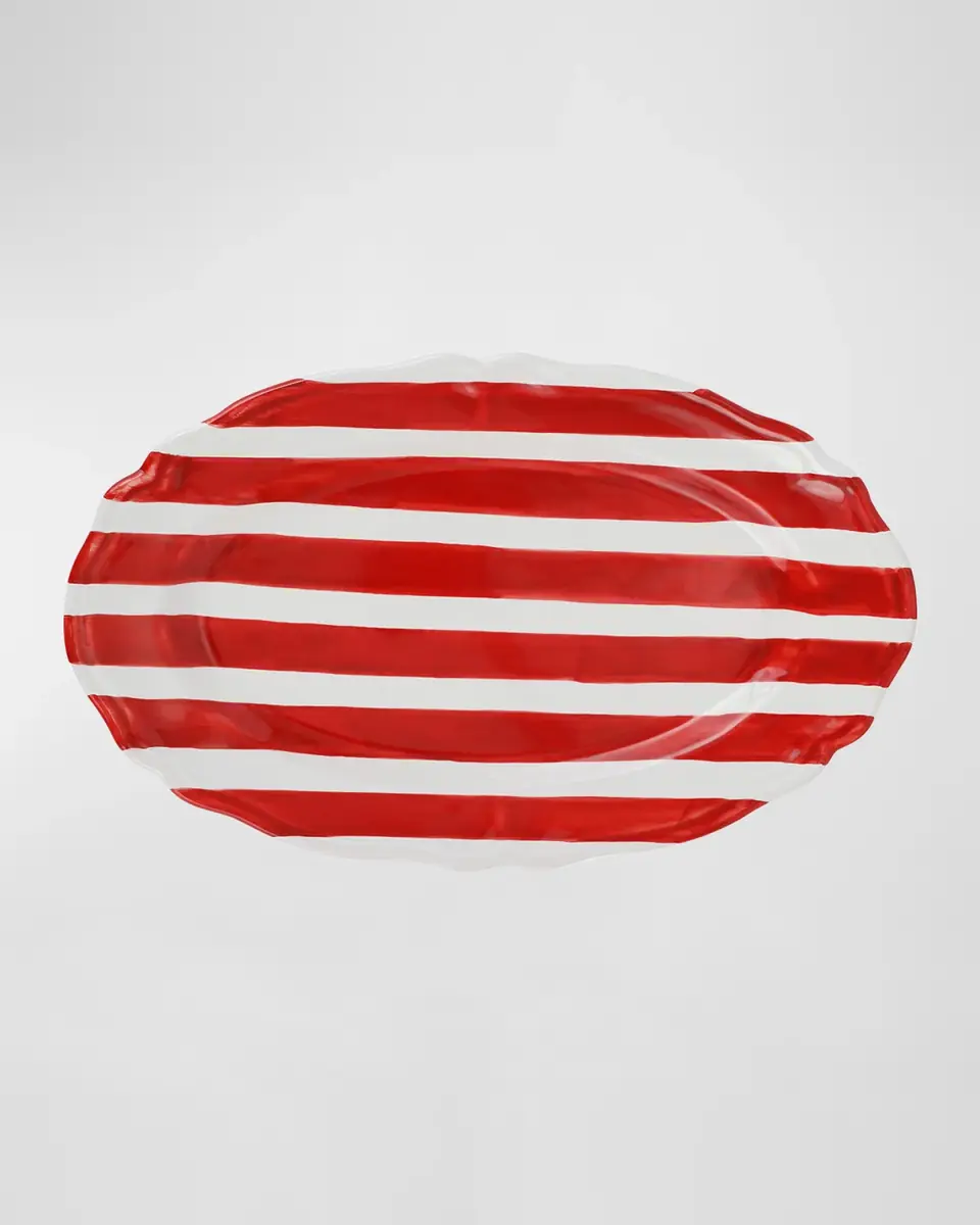 Vietri Amalfitana Stripe Oval Platter | Thumbnail 2 Vietri Amalfitana Stripe Oval Platter | Thumbnail 2