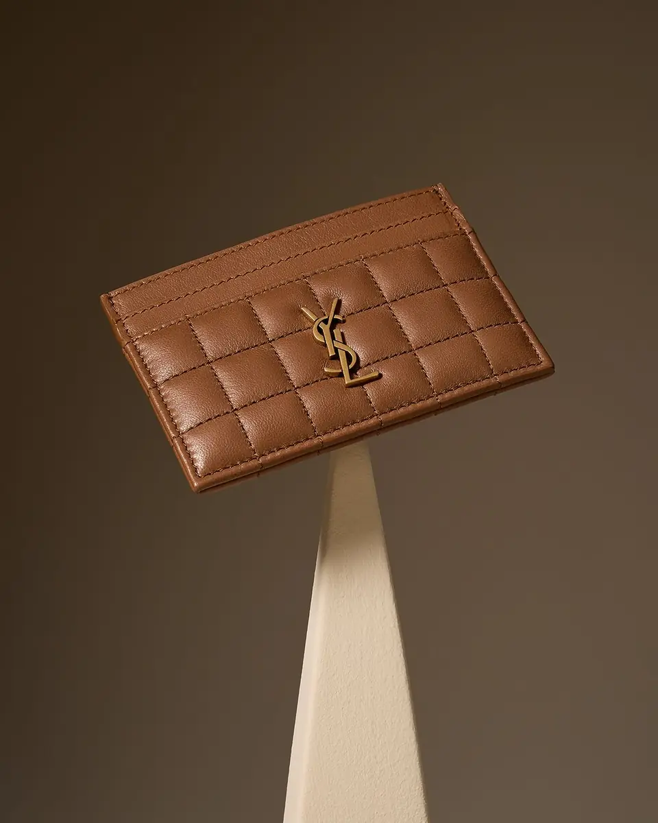Saint Laurent Cassandre YSL Card Case in Quilted Smooth Leather | Thumbnail 4