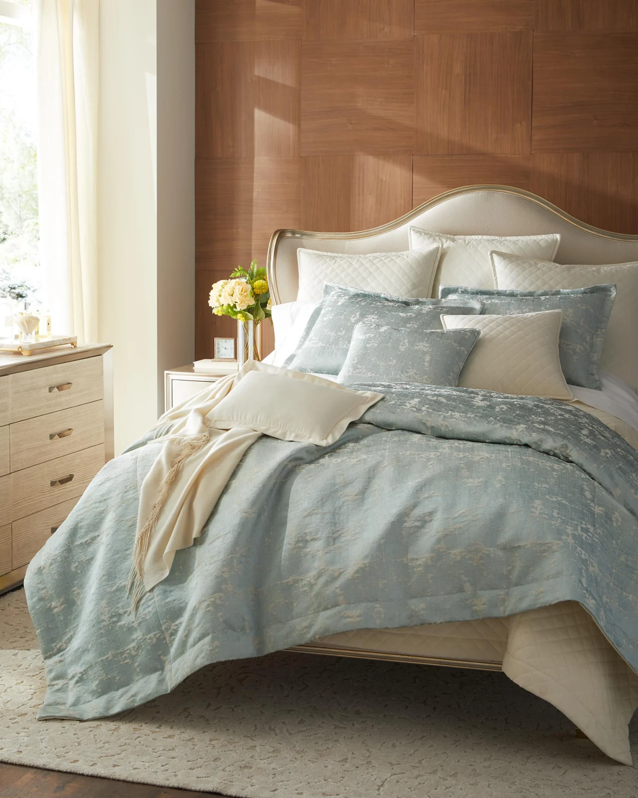 Olivia Quido Ava Quilted Velvet Euro Sham