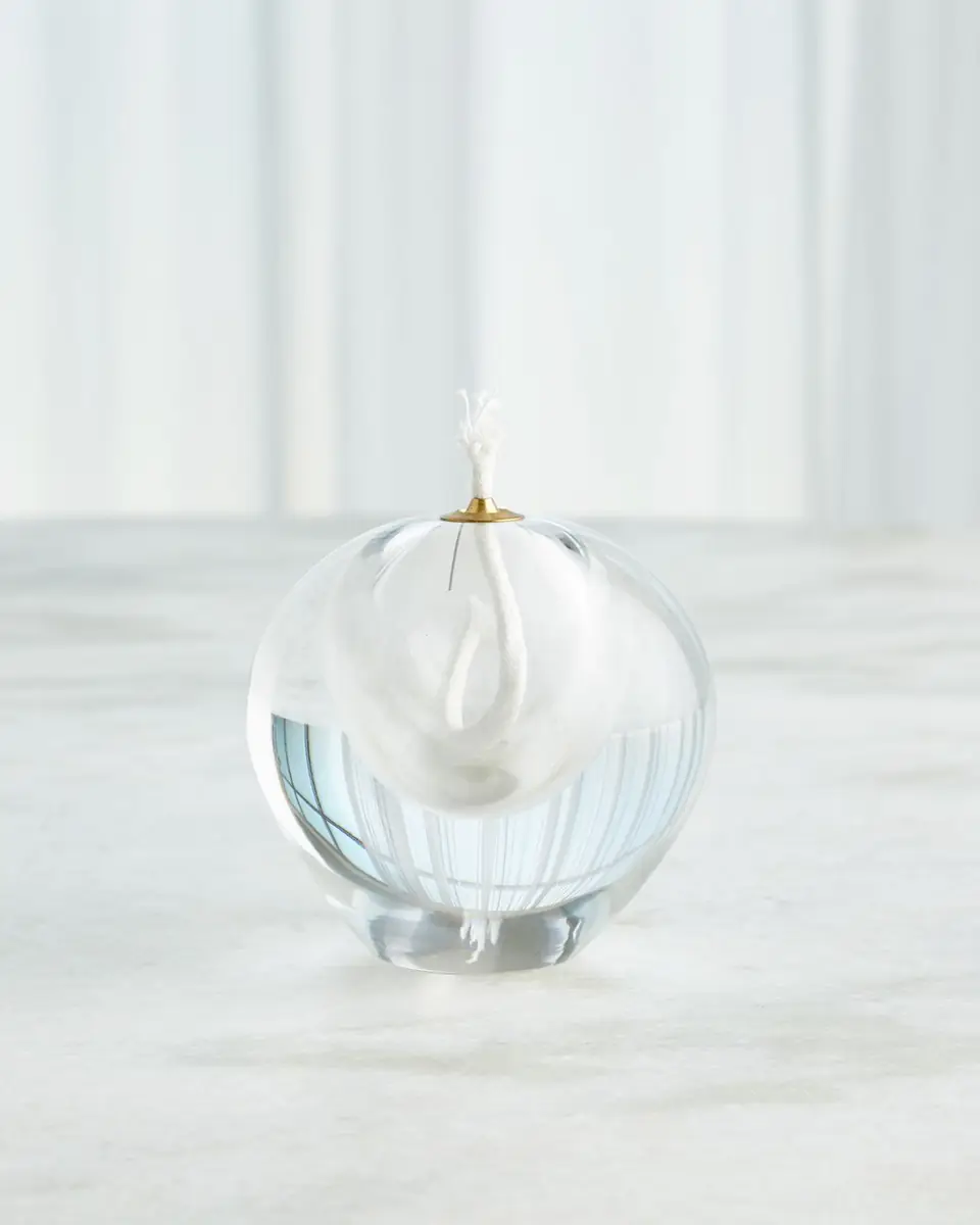 Global Views Daphne Clear Oil Candle, Small | Thumbnail 2