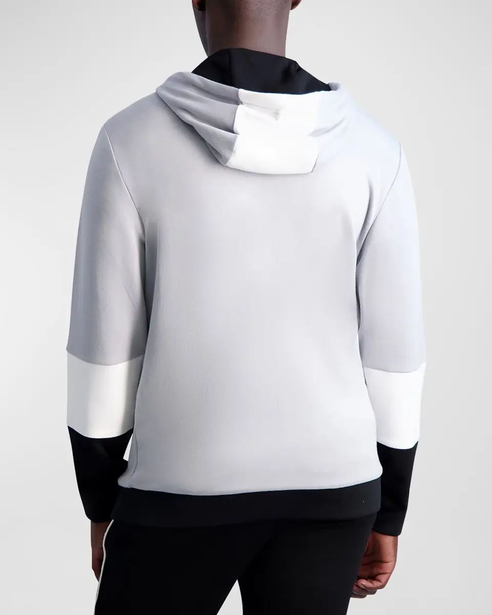 Karl Lagerfeld Paris Men's Hooded Colorblock Track Jacket | Thumbnail 3 Karl Lagerfeld Paris Men's Hooded Colorblock Track Jacket | Thumbnail 3