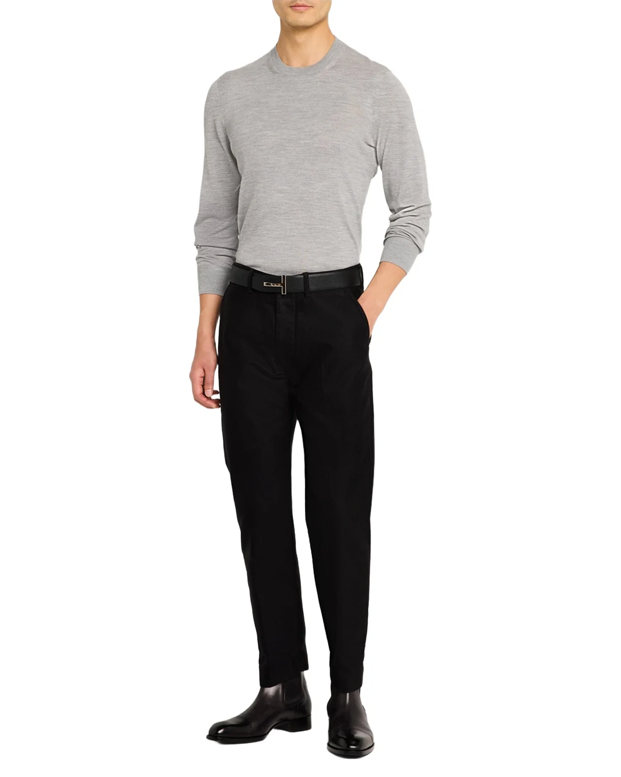 Men's Fine-Gauge Wool Sweater