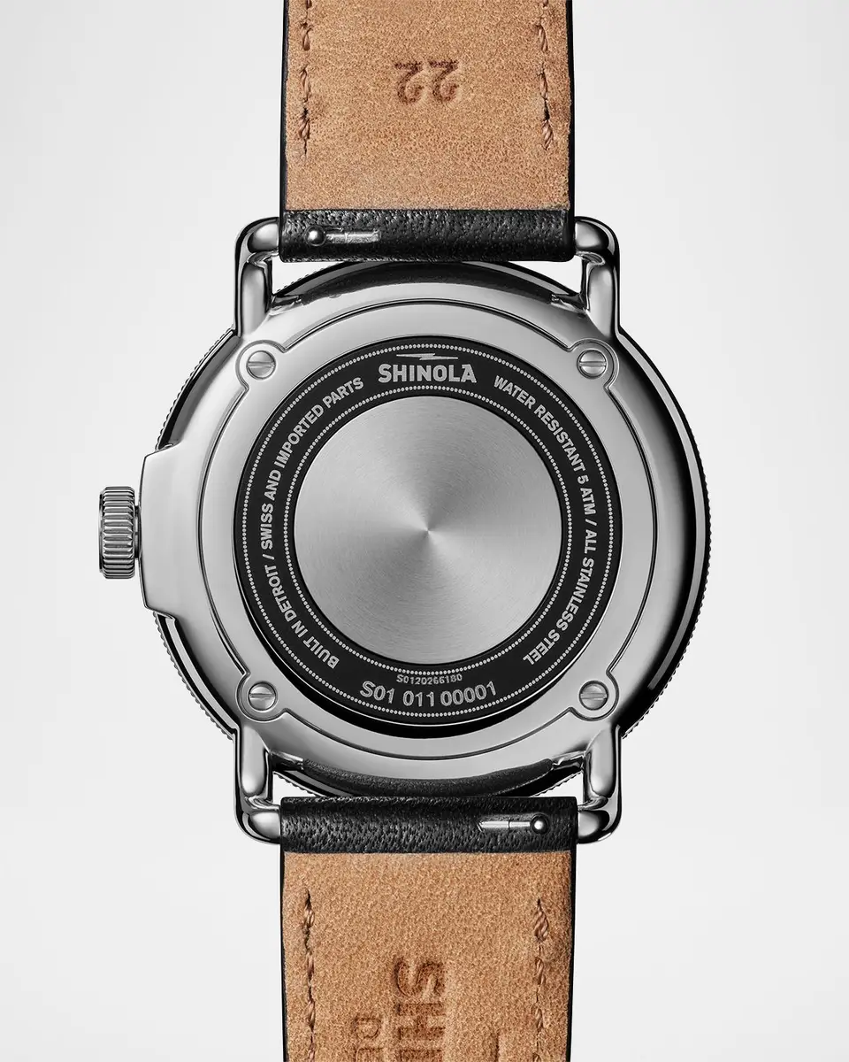 Shinola Canfield Leather Watch, 43mm | Thumbnail 2 Shinola Canfield Leather Watch, 43mm | Thumbnail 2