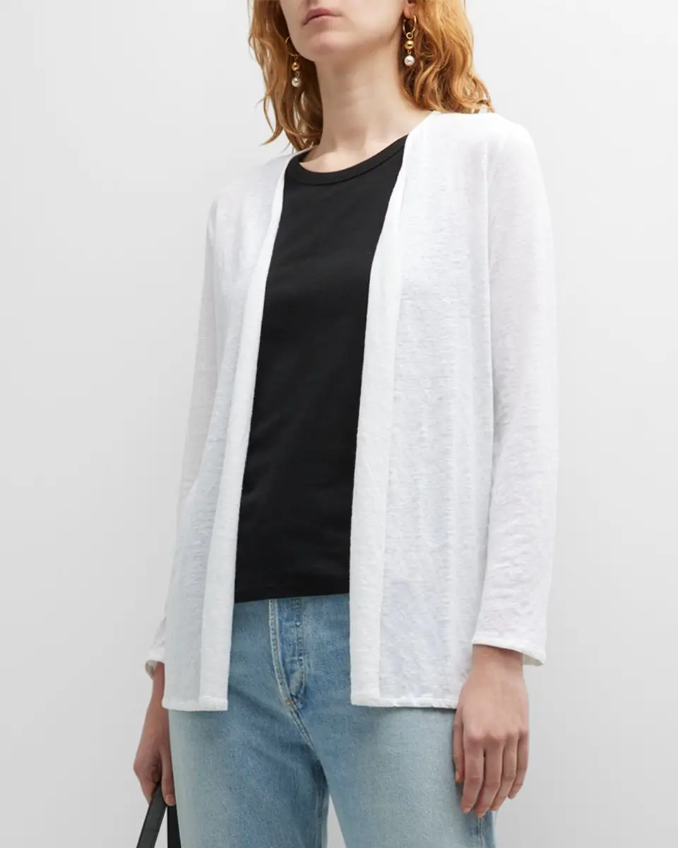 MAJESTIC FILATURES Stretch Linen Open-Front Cardigan | Thumbnail 3 MAJESTIC FILATURES Stretch Linen Open-Front Cardigan | Thumbnail 3