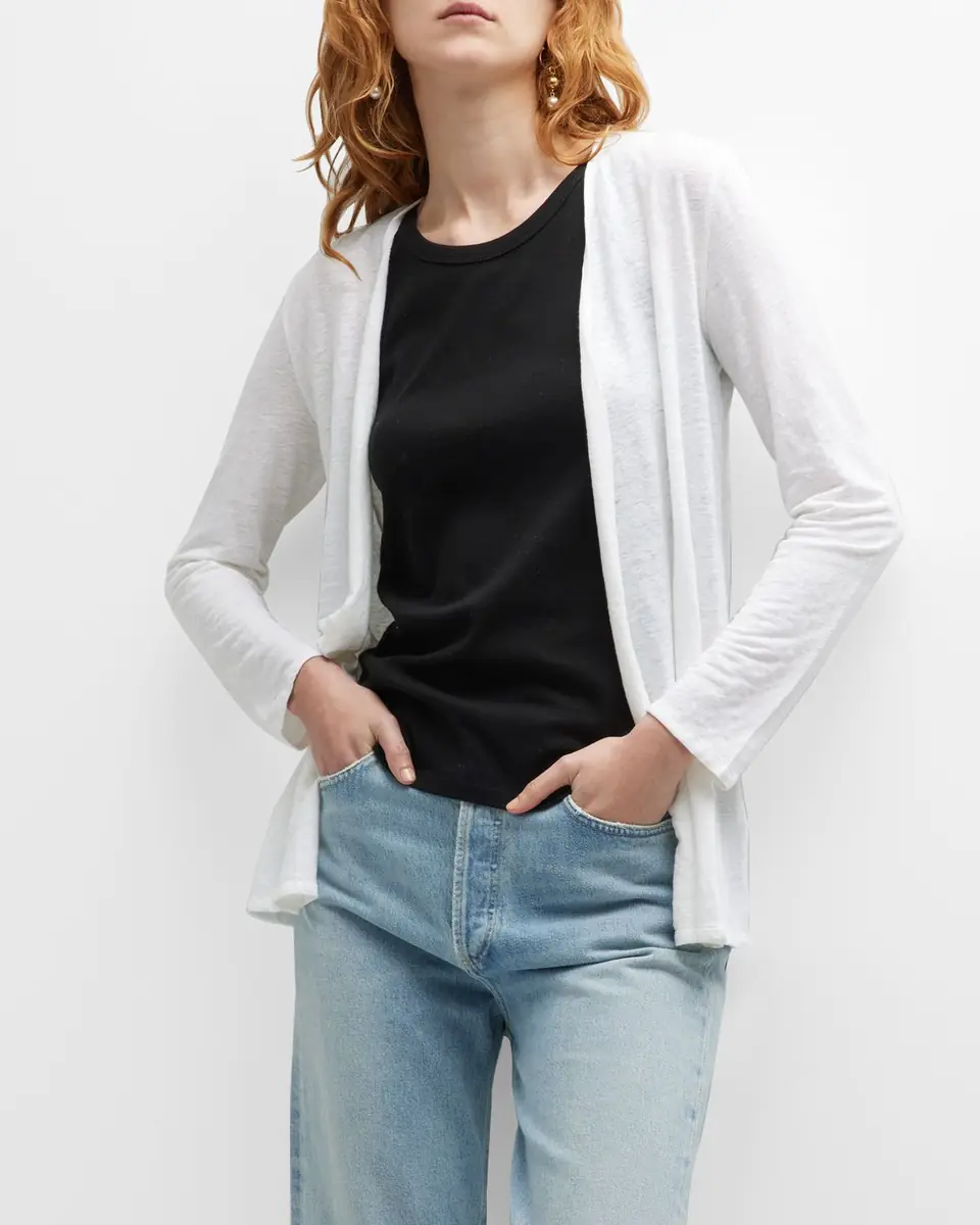 MAJESTIC FILATURES Stretch Linen Open-Front Cardigan | Thumbnail 6 MAJESTIC FILATURES Stretch Linen Open-Front Cardigan | Thumbnail 6