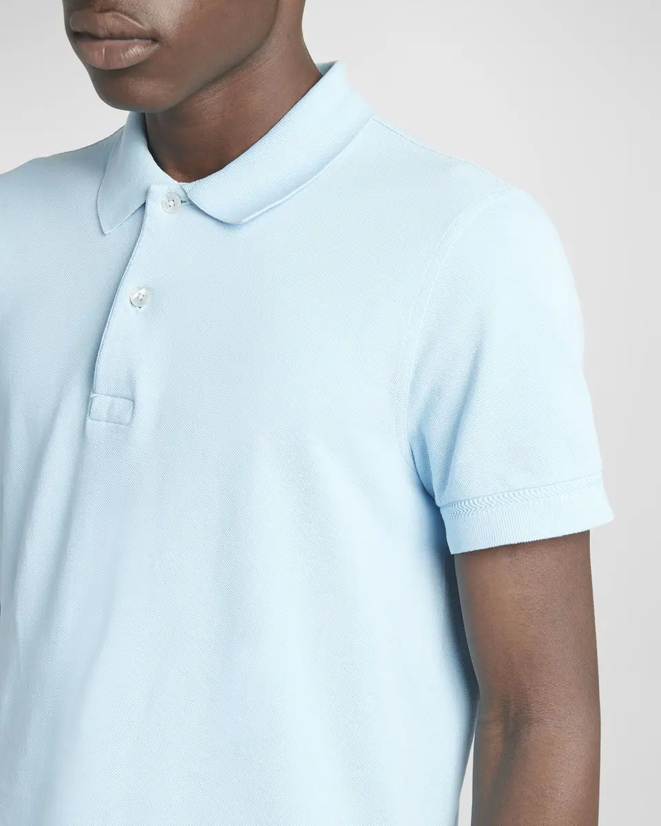 Tom Ford Men's Cotton Pique Polo Shirt | Thumbnail 4 Tom Ford Men's Cotton Pique Polo Shirt | Thumbnail 4