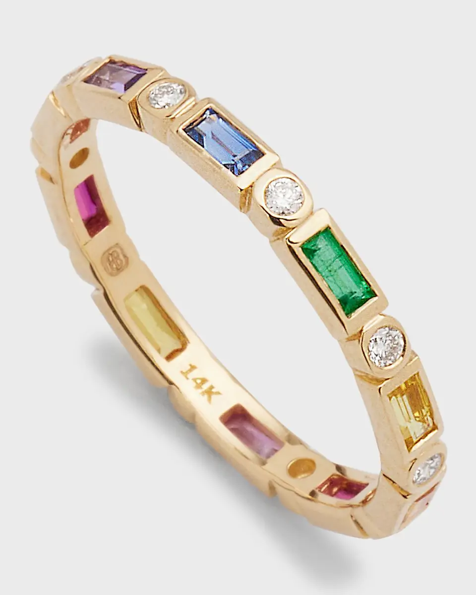 Sydney Evan 14k Gold Multi-Stone Eternity Ring | Thumbnail 3 Sydney Evan 14k Gold Multi-Stone Eternity Ring | Thumbnail 3
