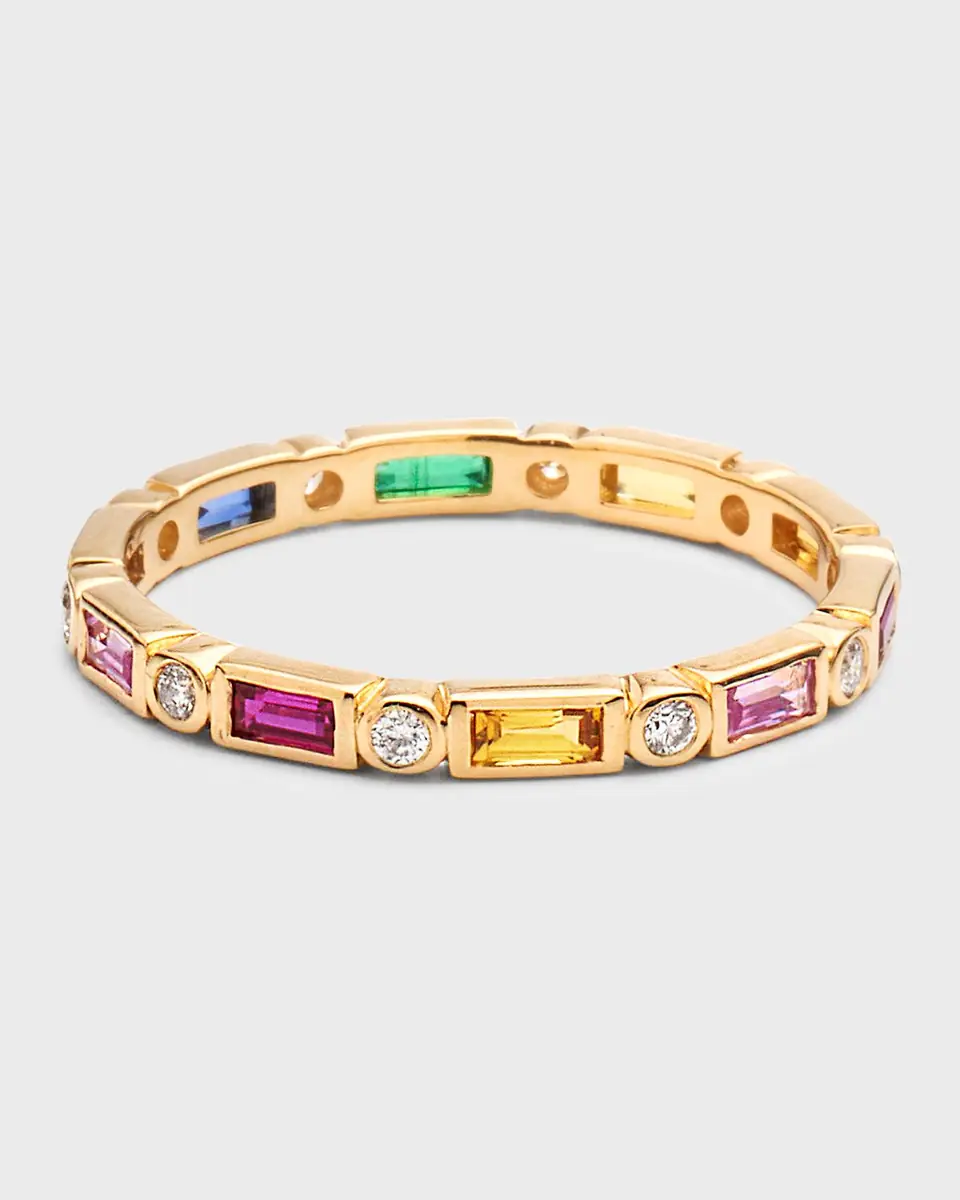 Sydney Evan 14k Gold Multi-Stone Eternity Ring | Thumbnail 4 Sydney Evan 14k Gold Multi-Stone Eternity Ring | Thumbnail 4