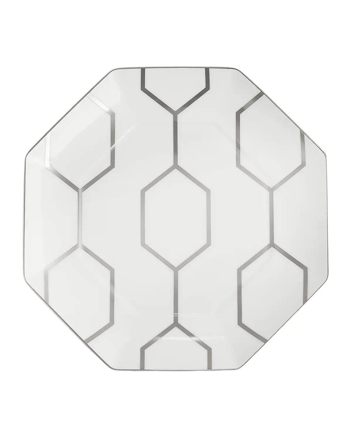 Wedgwood Gio Platinum Accent Plate Octagonal 9.1"