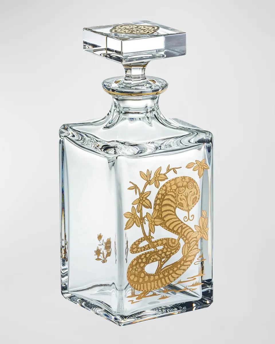 Vista Alegre Whiskey Decanter With Golden Snake | Thumbnail 5 Vista Alegre Whiskey Decanter With Golden Snake | Thumbnail 5