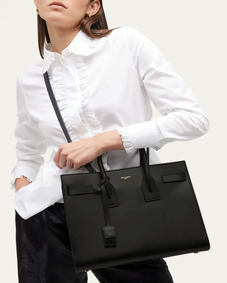 Saint Laurent Sac De Jour Small Top-Handle Bag in Smooth Leather | Thumbnail 16 Saint Laurent Sac De Jour Small Top-Handle Bag in Smooth Leather | Thumbnail 16