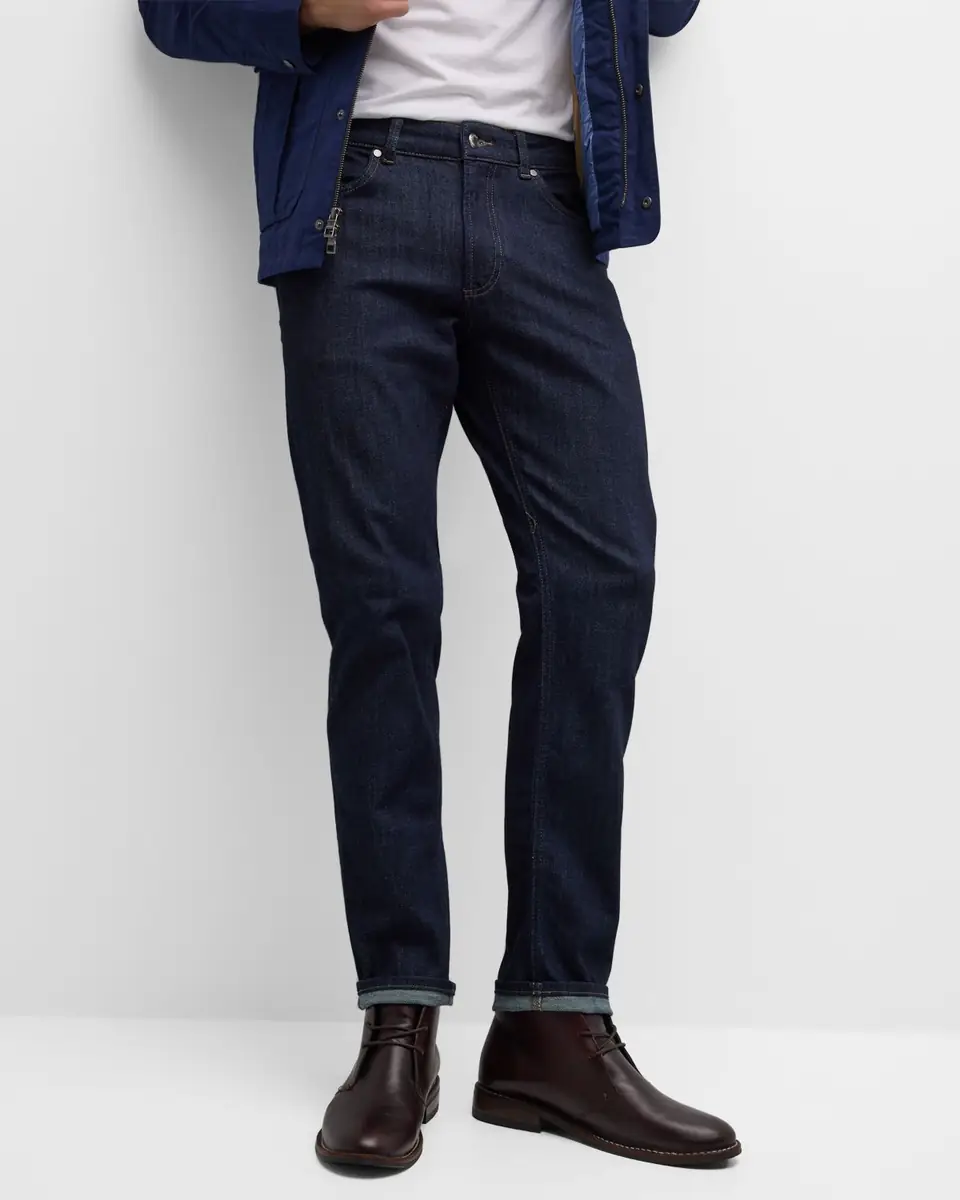 Peter Millar Men's Stretch Denim 5-Pocket Jeans | Thumbnail 5