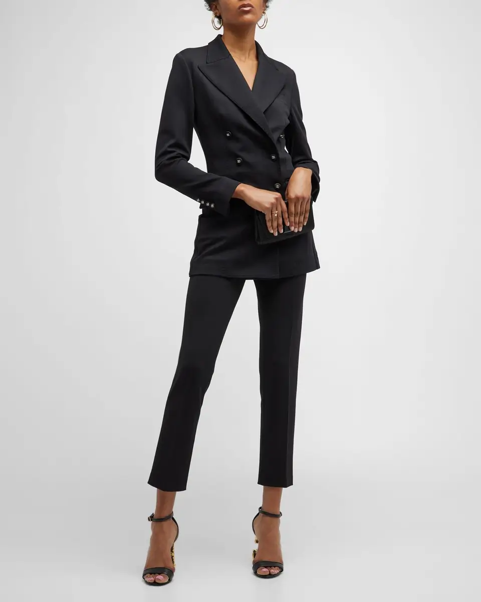 Dolce & Gabbana Long Tailored Blazer Jacket with Button Detail | Thumbnail 2