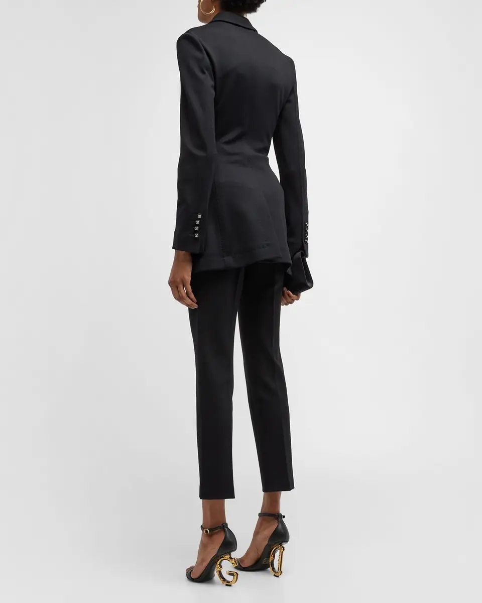 Dolce & Gabbana Long Tailored Blazer Jacket with Button Detail | Thumbnail 6