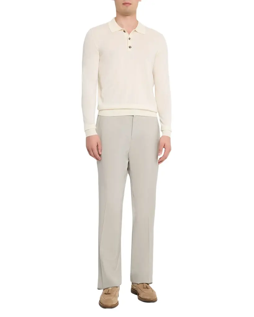 Isaia Men's Wool-Silk Blend Polo Sweater | Image 1 Isaia Men's Wool-Silk Blend Polo Sweater | Image 1